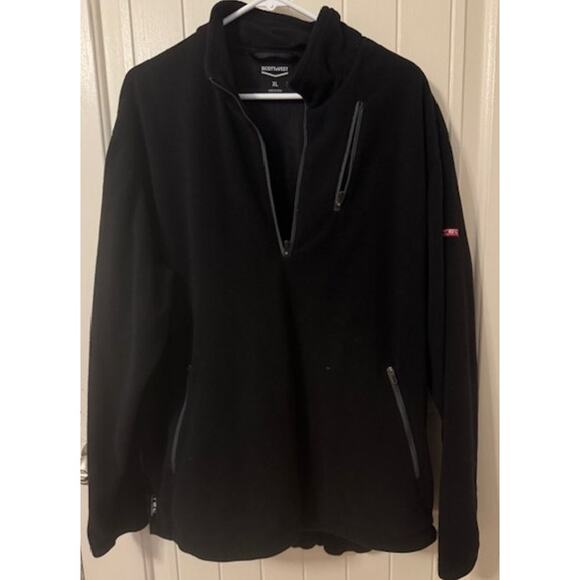 SCOTTeVEST Fleece 1/4 Zip Utility Black TEC Multiple Pocket Mens Jacket XL - Picture 3 of 6